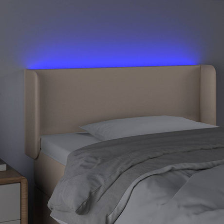 Vidaxl hoofdbord led 103x16x78 88 cm kunstleer cappuccinokleurig