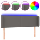 Vidaxl hoofdbord led 147x16x78 88 cm kunstleer grijs