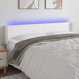 Vidaxl hoofdbord led 163x16x78 88 cm kunstleer wit