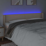 Vidaxl hoofdbord led 163x16x78 88 cm kunstleer cappuccinokleurig