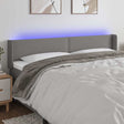Vidaxl hoofdbord led 203x16x78 88 cm stof donkergrijs