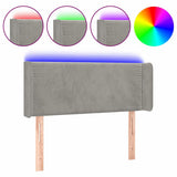 Vidaxl hoofdbord led 93x16x78 88 cm fluweel lichtgrijs