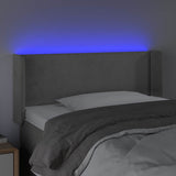 Vidaxl hoofdbord led 103x16x78 88 cm fluweel lichtgrijs