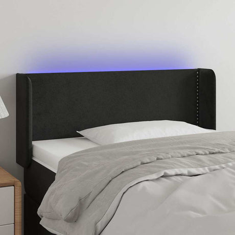 Vidaxl hoofdbord led 103x16x78 88 cm fluweel zwart