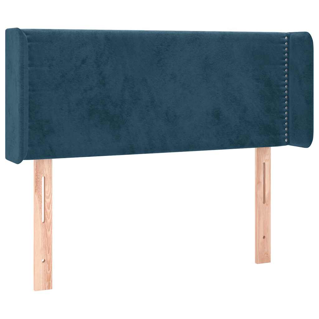 Vidaxl hoofdbord led 103x16x78 88 cm fluweel donkerblauw