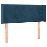 Vidaxl hoofdbord led 103x16x78 88 cm fluweel donkerblauw