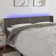 Vidaxl hoofdbord led 183x16x78 88 cm fluweel donkergrijs