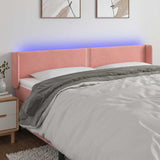 Vidaxl hoofdbord led 183x16x78 88 cm fluweel roze