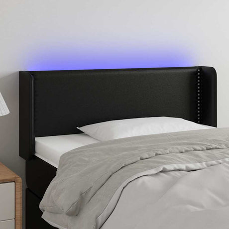 Vidaxl hoofdbord led 93x16x78 88 cm kunstleer zwart