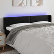Vidaxl hoofdbord led 203x16x78 88 cm kunstleer zwart