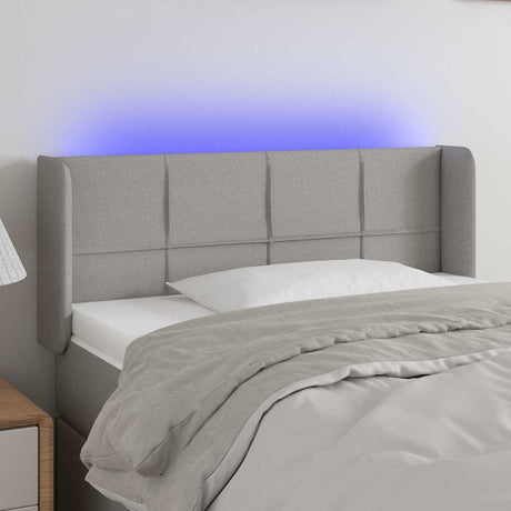 Vidaxl hoofdbord led 83x16x78 88 cm stof lichtgrijs