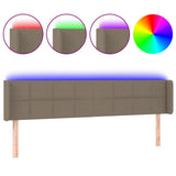 Vidaxl hoofdbord led 163x16x78 88 cm stof taupe