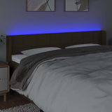 Vidaxl hoofdbord led 203x16x78 88 cm stof donkerbruin