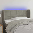 Vidaxl hoofdbord led 93x16x78 88 cm fluweel lichtgrijs