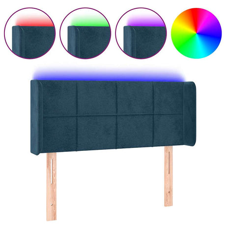 Vidaxl hoofdbord led 93x16x78 88 cm fluweel blauw