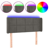 Vidaxl hoofdbord led 103x16x78 88 cm fluweel donkergrijs
