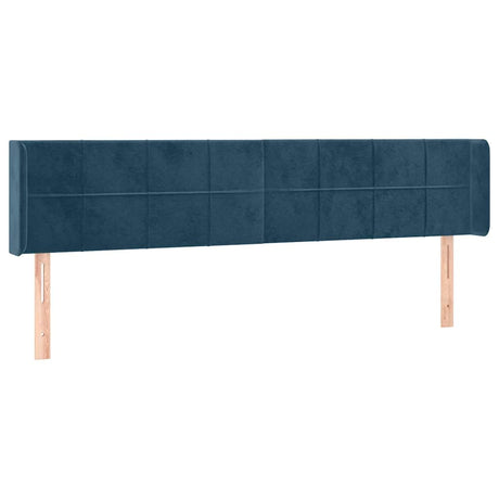 Vidaxl hoofdbord led 183x16x78 88 cm fluweel donkerblauw