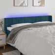 Vidaxl hoofdbord led 183x16x78 88 cm fluweel donkerblauw