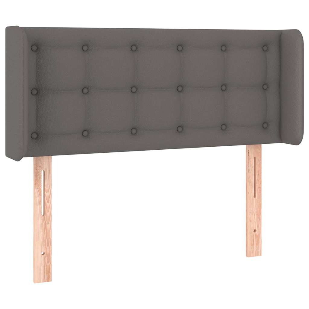 Vidaxl hoofdbord led 83x16x78 88 cm kunstleer grijs