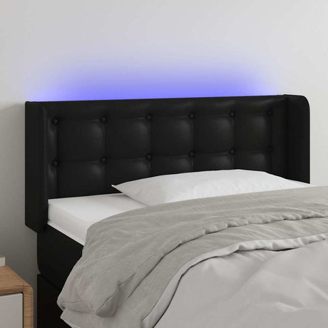 Vidaxl hoofdbord led 103x16x78 88 cm kunstleer zwart
