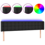 Vidaxl hoofdbord led 183x16x78 88 cm kunstleer zwart