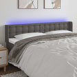 Vidaxl hoofdbord led 183x16x78 88 cm kunstleer grijs