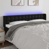 Vidaxl hoofdbord led 203x16x78 88 cm kunstleer zwart