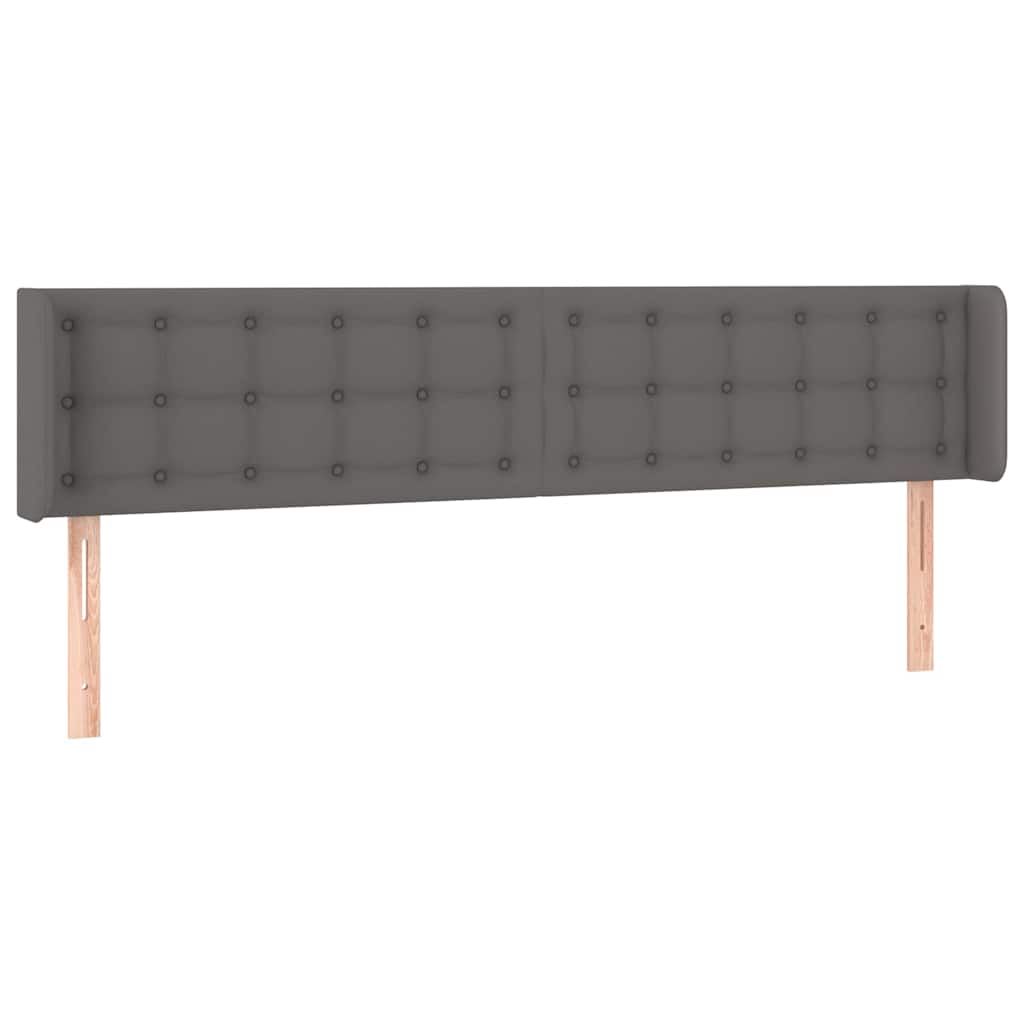 Vidaxl hoofdbord led 203x16x78 88 cm kunstleer grijs