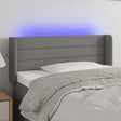 Vidaxl hoofdbord led 103x16x78 88 cm stof donkergrijs