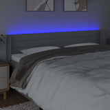 Vidaxl hoofdbord led 203x16x78 88 cm stof lichtgrijs