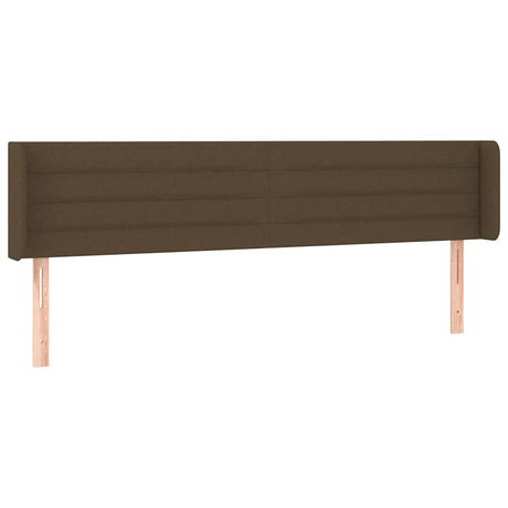 Vidaxl hoofdbord led 203x16x78 88 cm stof donkerbruin