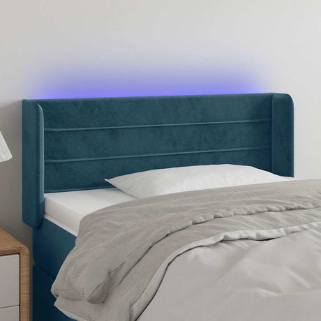 Vidaxl hoofdbord led 93x16x78 88 cm fluweel blauw