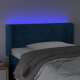 Vidaxl hoofdbord led 103x16x78 88 cm fluweel donkerblauw