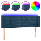 Vidaxl hoofdbord led 147x16x78 88 cm fluweel donkerblauw