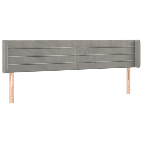 Vidaxl hoofdbord led 183x16x78 88 cm fluweel lichtgrijs