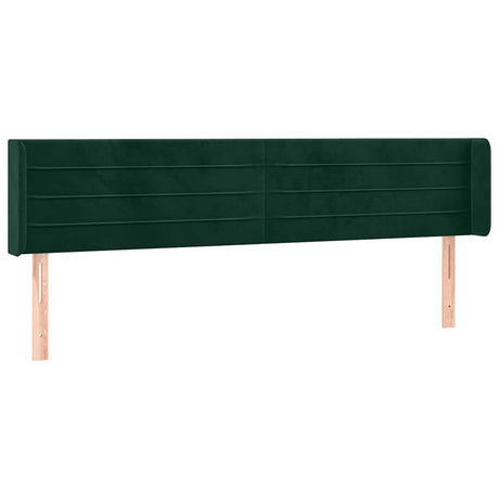 Vidaxl hoofdbord led 203x16x78 88 cm fluweel donkergroen