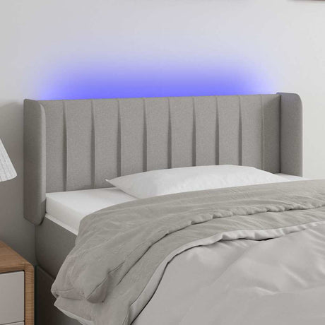 Vidaxl hoofdbord led 83x16x78 88 cm stof lichtgrijs