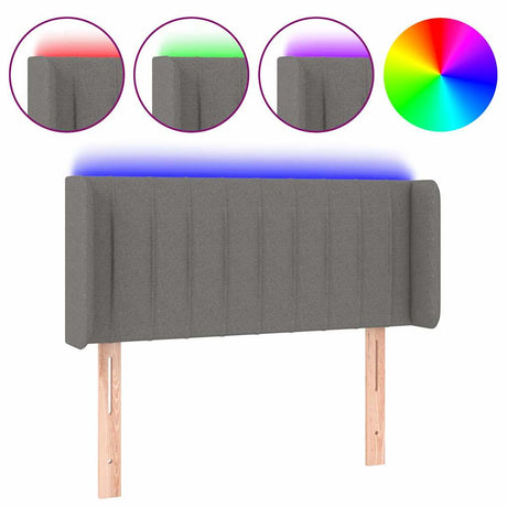 Vidaxl hoofdbord led 93x16x78 88 cm stof donkergrijs
