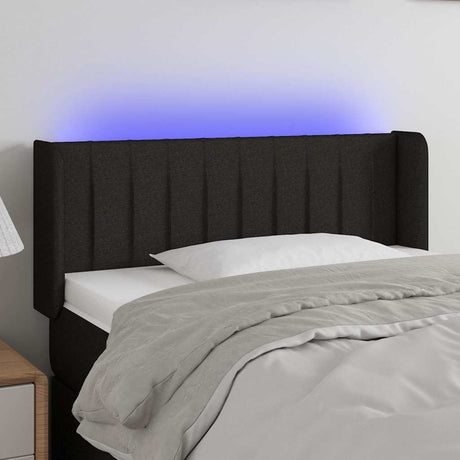 Vidaxl hoofdbord led 93x16x78 88 cm stof zwart