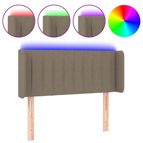 Vidaxl hoofdbord led 103x16x78 88 cm stof taupe