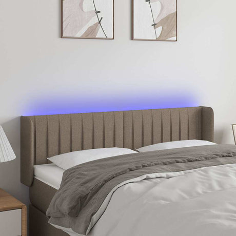 Vidaxl hoofdbord led 147x16x78 88 cm stof taupe