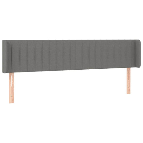 Vidaxl hoofdbord led 163x16x78 88 cm stof donkergrijs