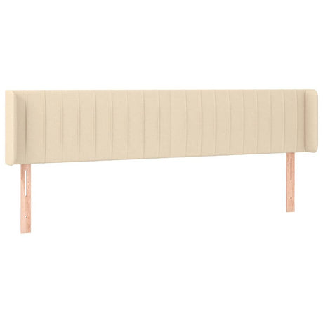 Vidaxl hoofdbord led 163x16x78 88 cm stof crèmekleurig