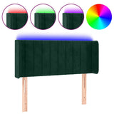 Vidaxl hoofdbord led 83x16x78 88 cm fluweel donkergroen