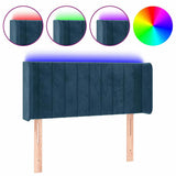 Vidaxl hoofdbord led 83x16x78 88 cm fluweel donkergroen