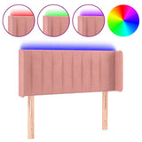Vidaxl hoofdbord led 83x16x78 88 cm fluweel roze