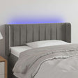 Vidaxl hoofdbord led 93x16x78 88 cm fluweel lichtgrijs