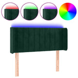 Vidaxl hoofdbord led 93x16x78 88 cm fluweel donkergroen