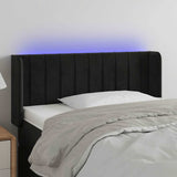 Vidaxl hoofdbord led 103x16x78 88 cm fluweel zwart