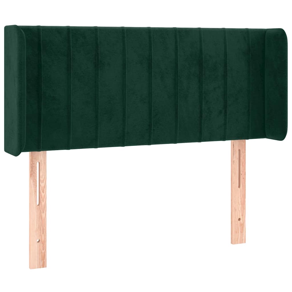 Vidaxl hoofdbord led 103x16x78 88 cm fluweel donkergroen